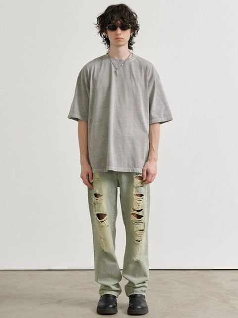 【RE:ON STUDIO】REON BACK LOGO PIGMENT T-SHIRT