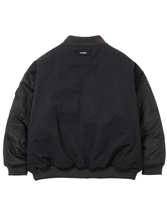 【AJOBYAJO】Fourfold Nylon Mixed Bomber Jacket
