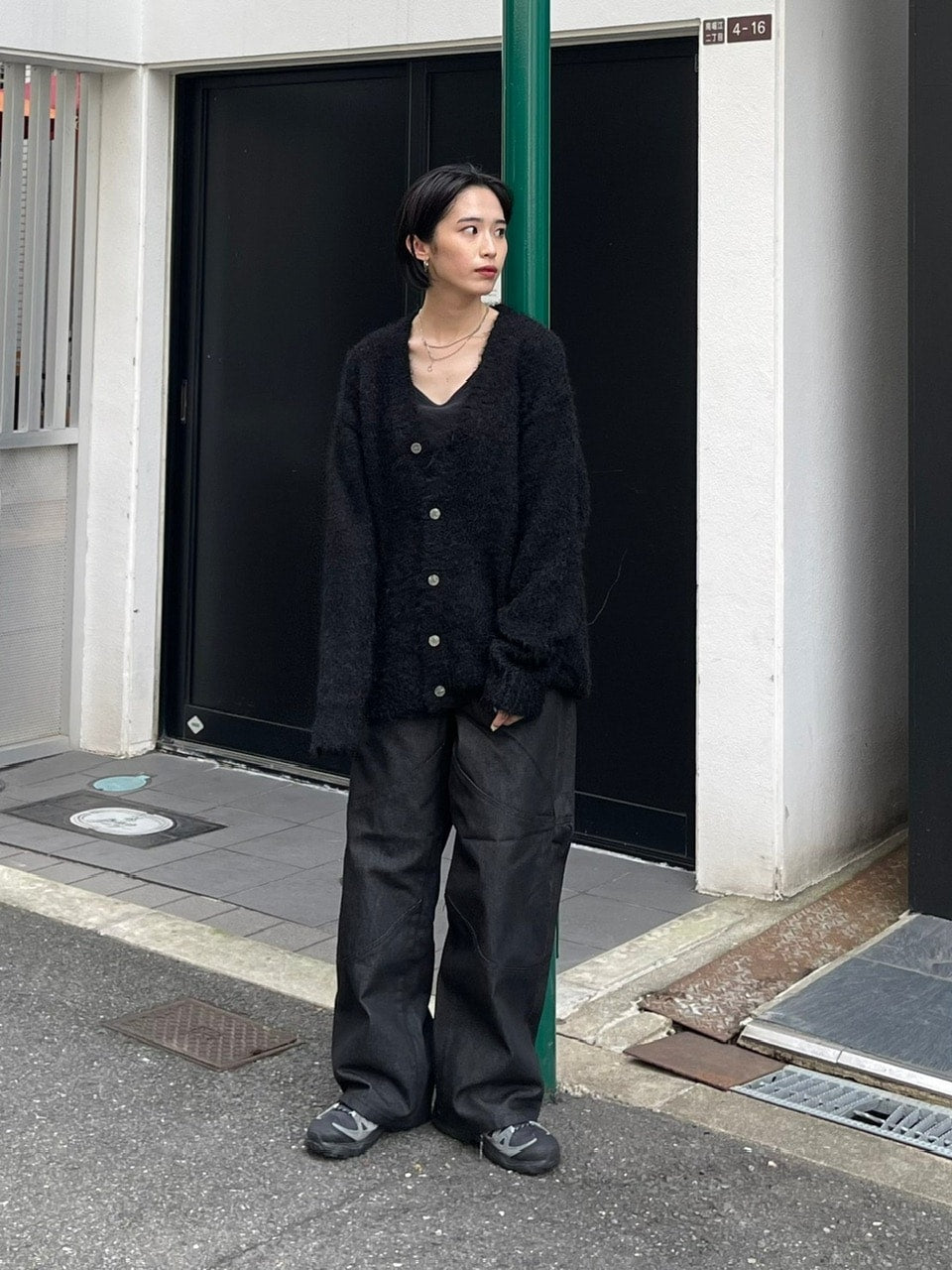 受注制【Chikashitsu +】bookle hairly cardigan (3color) / 【チカシツプラス】バックルヘアリー長袖カーディガン