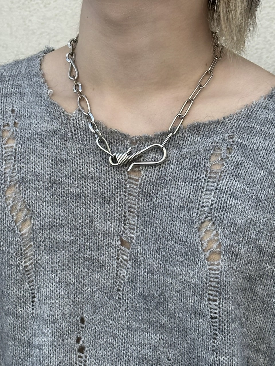 大阪店WEB限定受注制【Chikashitsu +】damage mohair knit (3color)