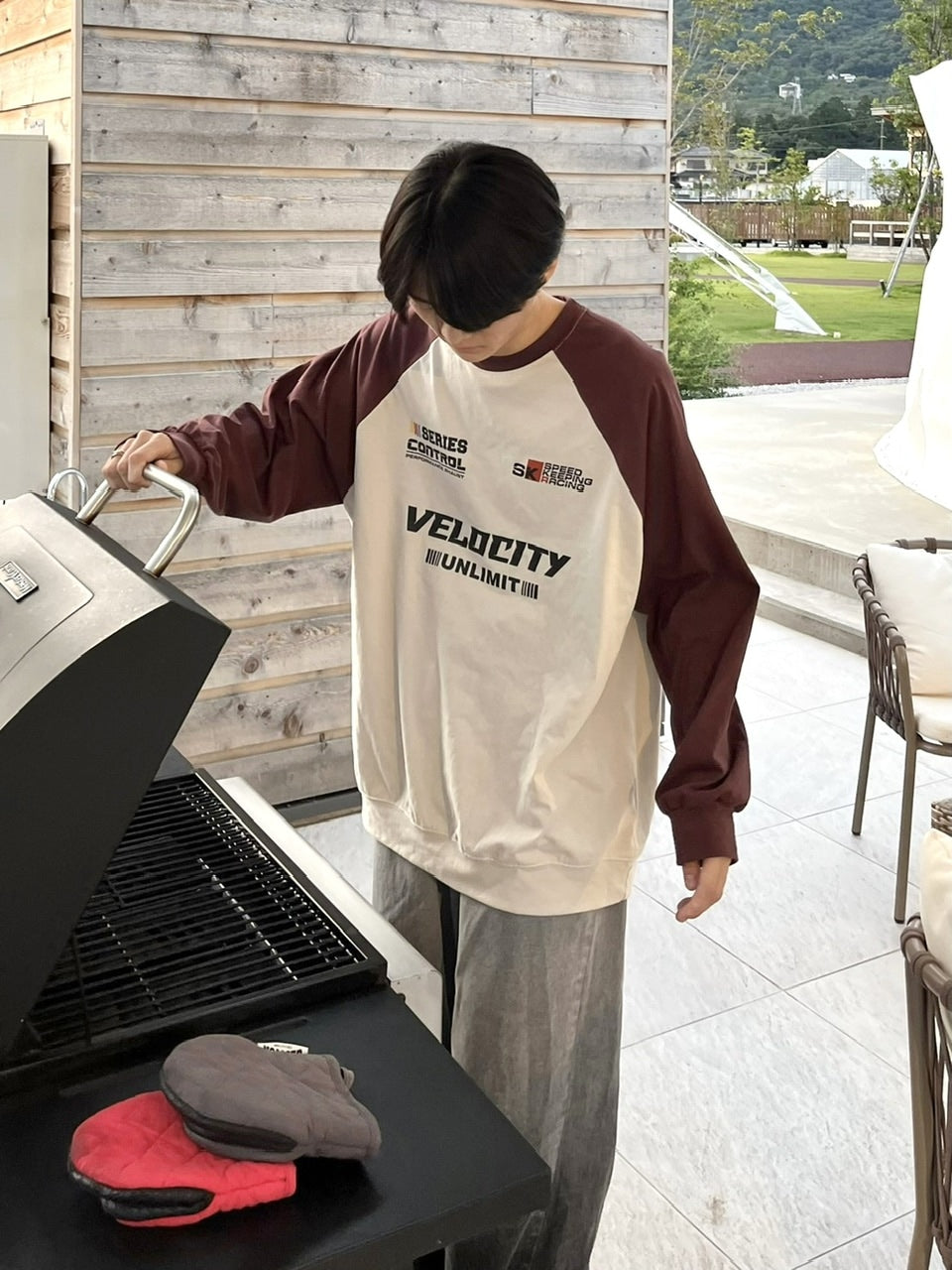 受注制【youll】velocity raglan long sleeve tee (2color)