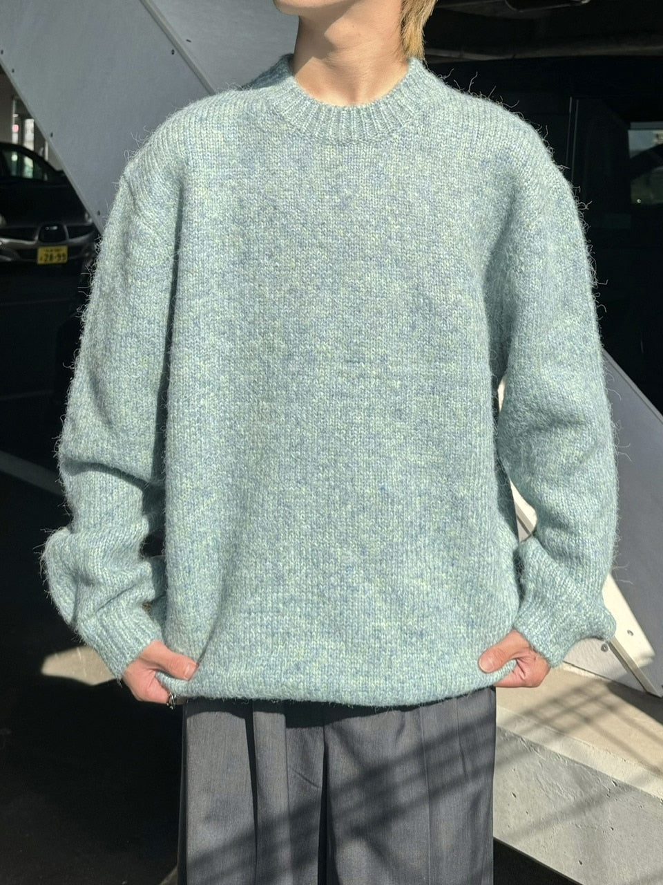 受注制【RENOL】wool mix round knit (4color)
