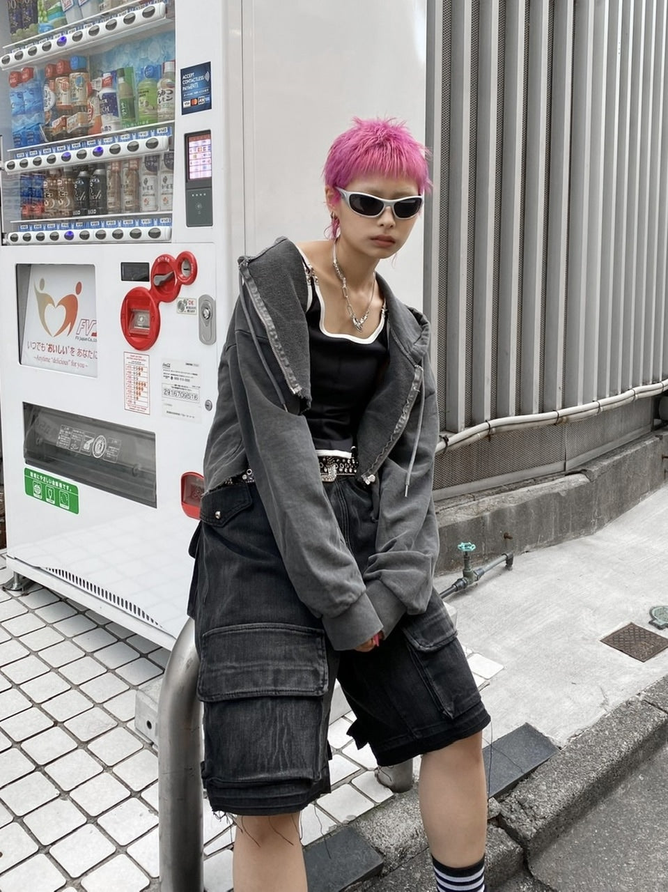 【Never mind the XU】star zip up crop hoodie (3color)