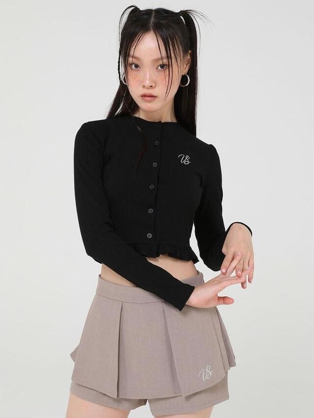 【Uglyshadow】CRYSTAL CARDIGAN / 【アグリーシャドウ】クリスタル長袖カーディガン