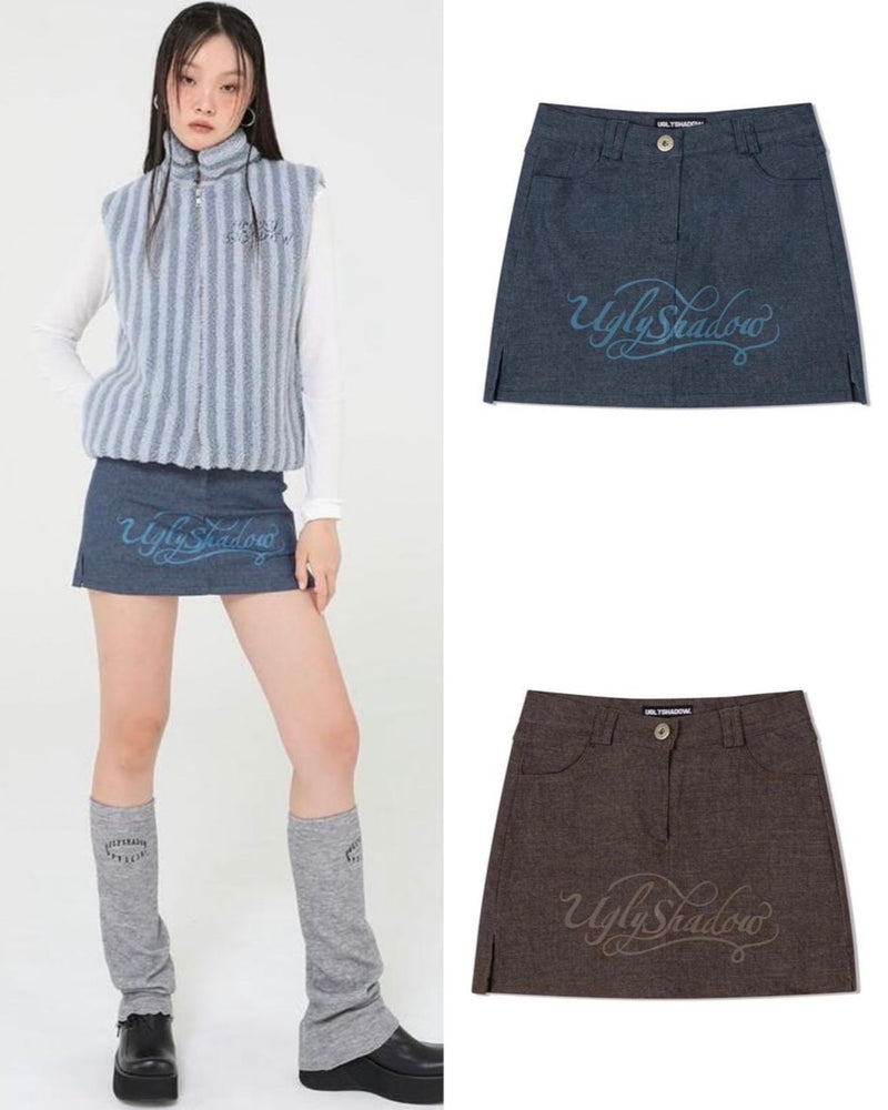 【Uglyshadow】90S DENIM PANTS SKIRT
