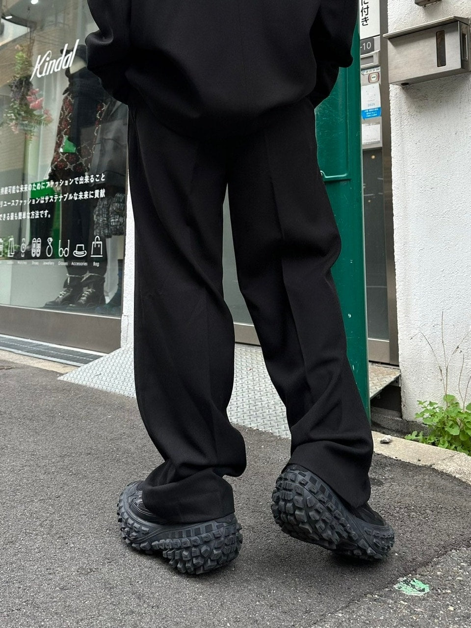 受注制【Chikashitsu +】set up belt slacks (3color)