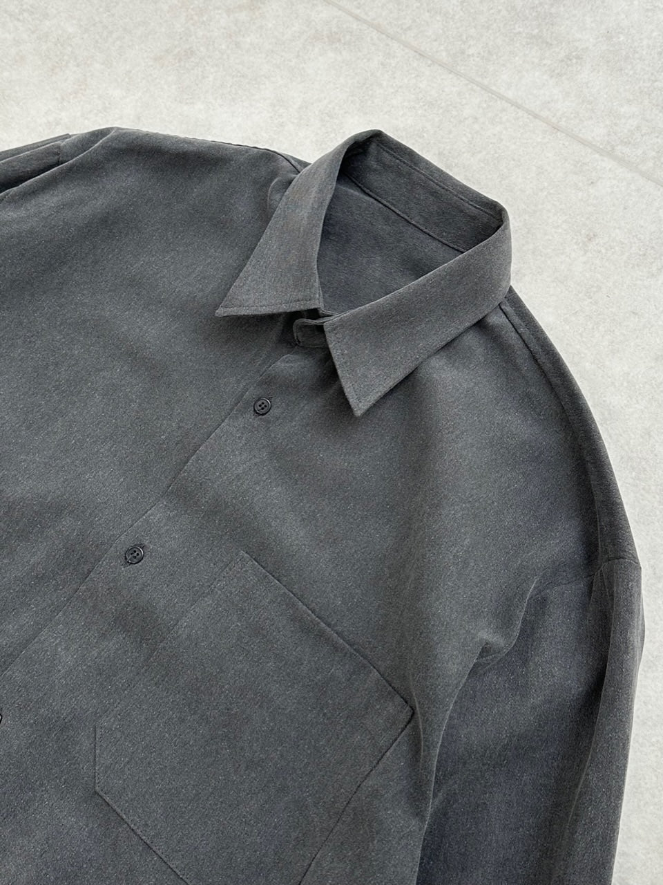 大阪店WEB限定受注制【Chikashitsu +】pigment draw code shirt (2color)