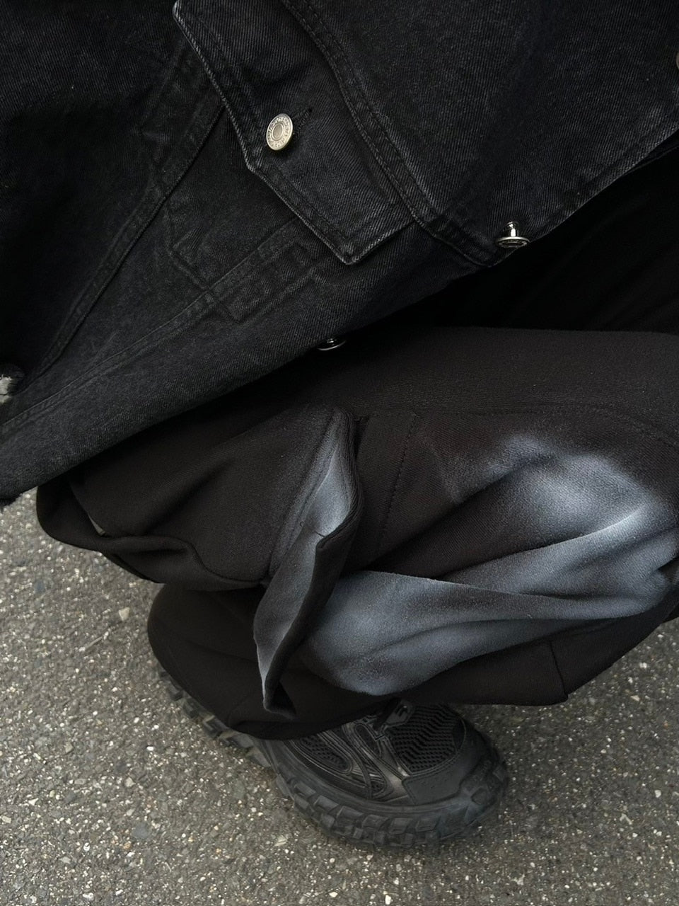 大阪店WEB限定【Chikashitsu +】washed sweat cargo pants (2color)