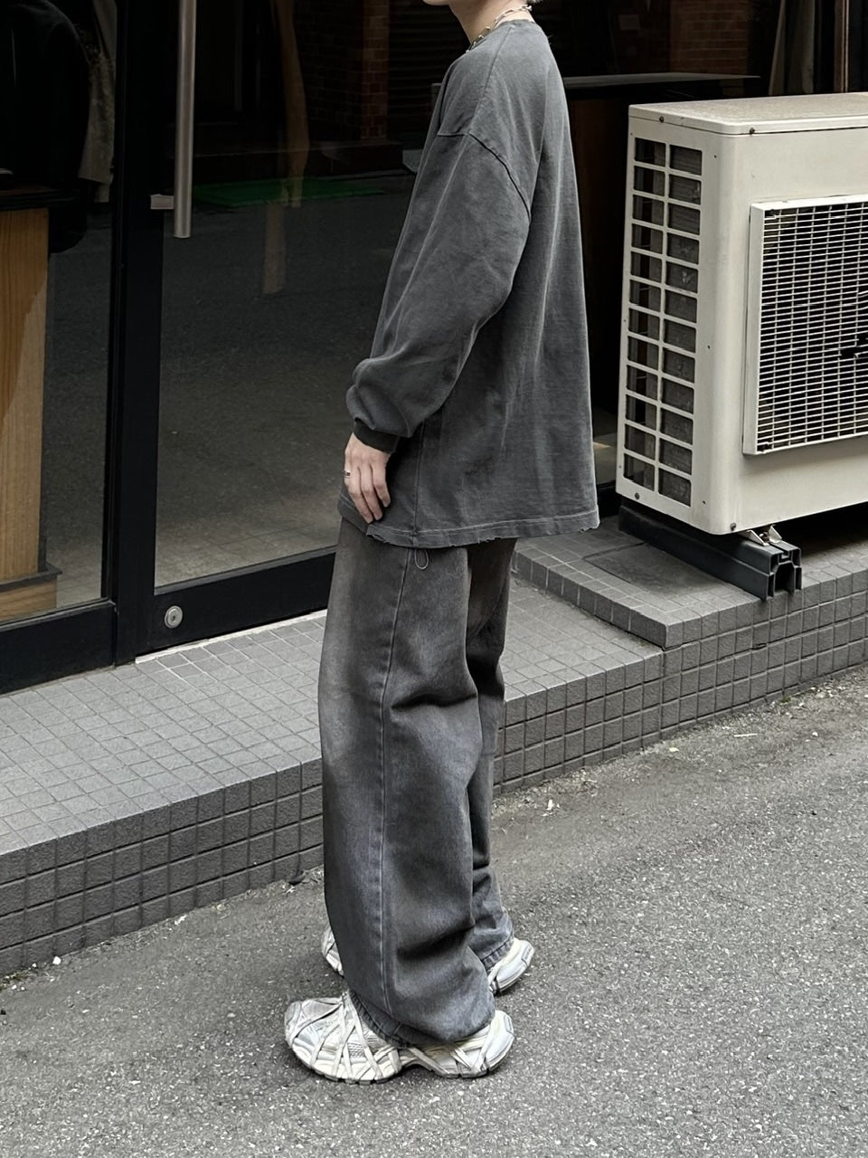 大阪店WEB限定受注制【Chikashitsu +】pigment long sleeve (2color)