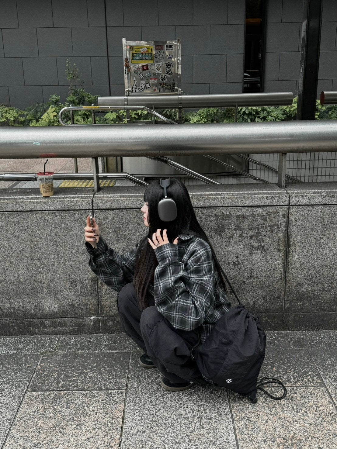 受注制【Chikashitsu +】oversized check shirt