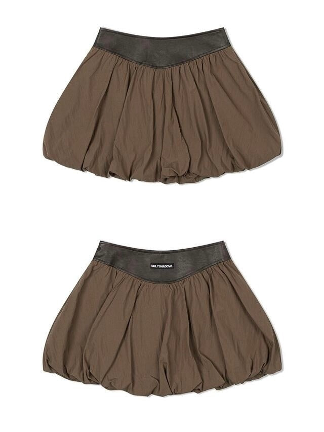 【Uglyshadow】VINTAGE LEATHER PUMPKIN SKIRT