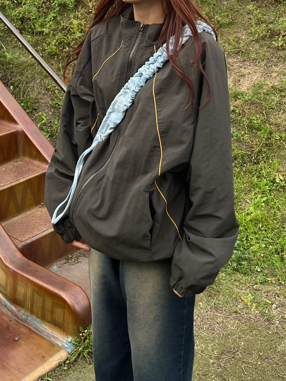 受注制【youll】piping nylon jacket (2color)