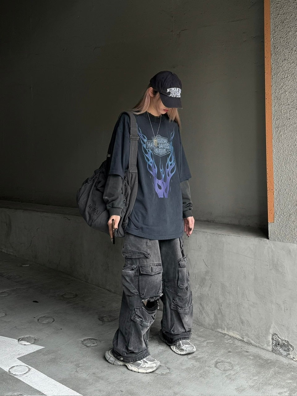 大阪店WEB限定【Chikashitsu +】utility cargo denim pants