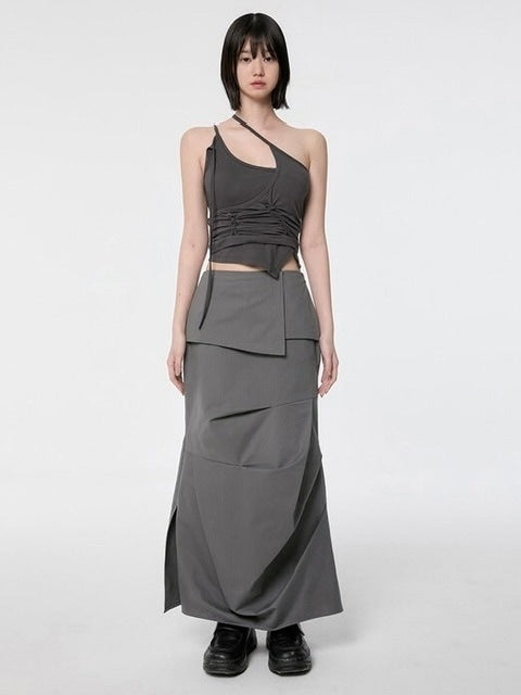 【FLAREUP】[SET] Handmade Twisted Layered Top