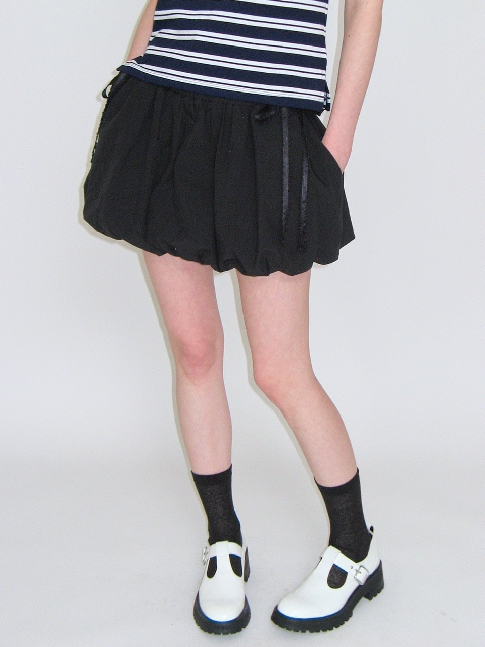 【CRANK】SHIRRING BALLOON SKIRT
