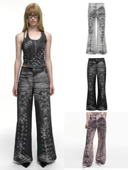 【NACHE】RACE UP PRINTED PANTS