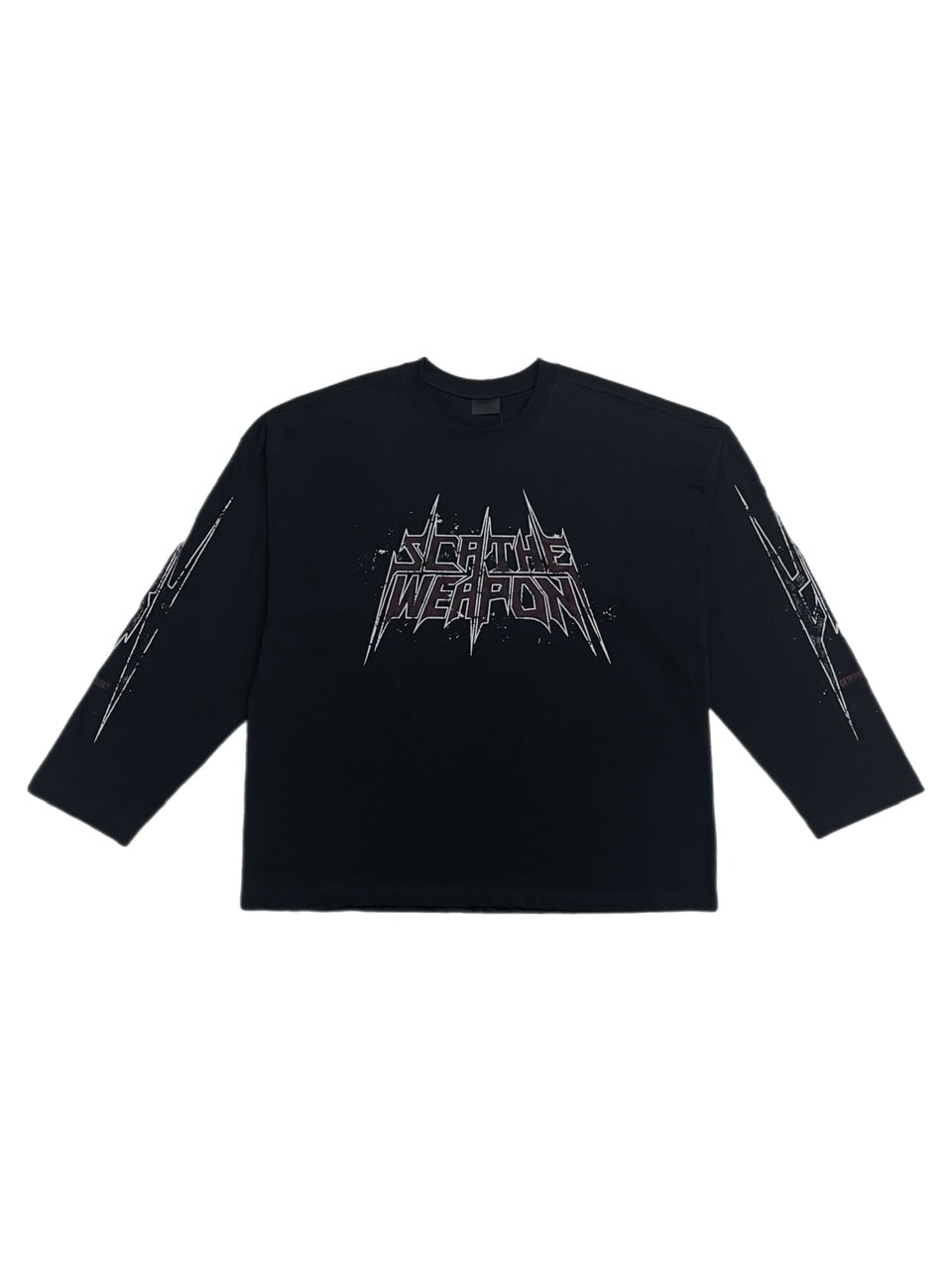受注制【Chikashitsu +】oversized print long sleeve (2color