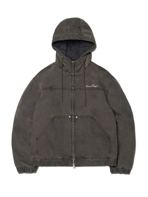 【NOMANUAL】W.D HOODED ZIP-UP JACKET / 【ノーマニュアル】フードジップアップ長袖パーカーミリタリージャケット