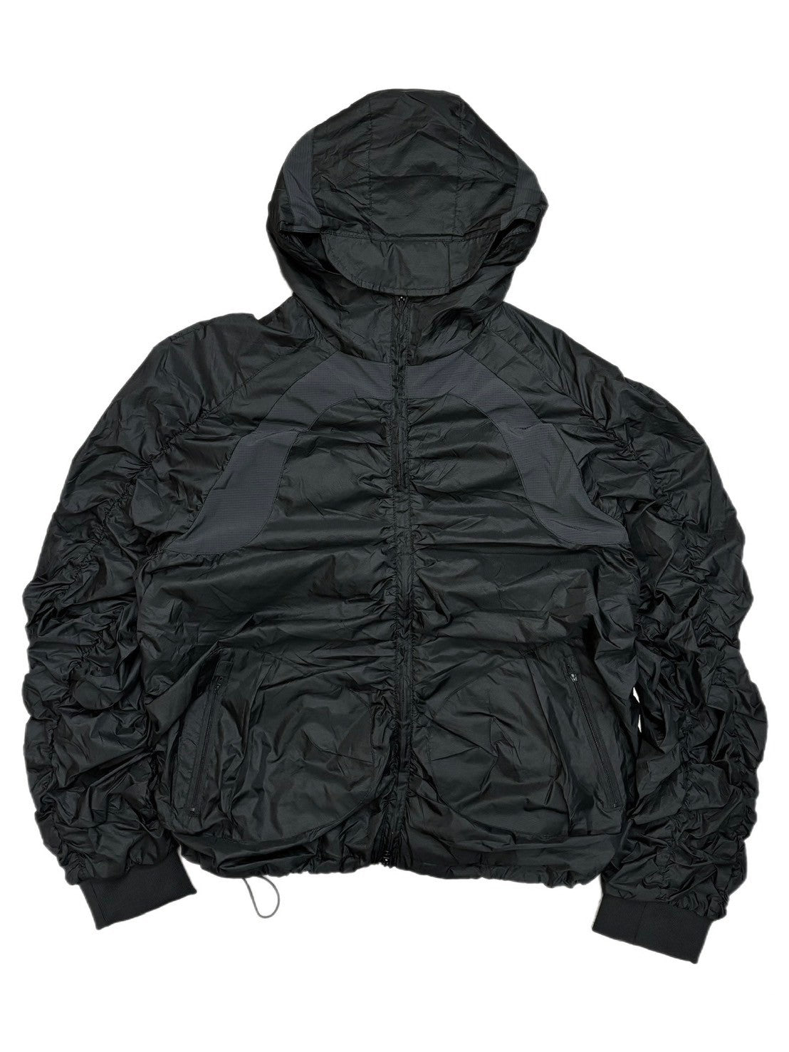 受注制【oaks】shirring design nylon jacket (3color)