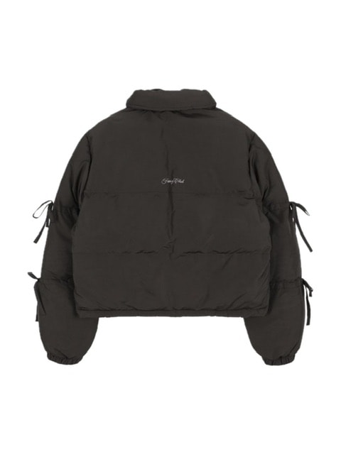【FANCY CLUB】RIBBON COLLAR SHORT PUFFER