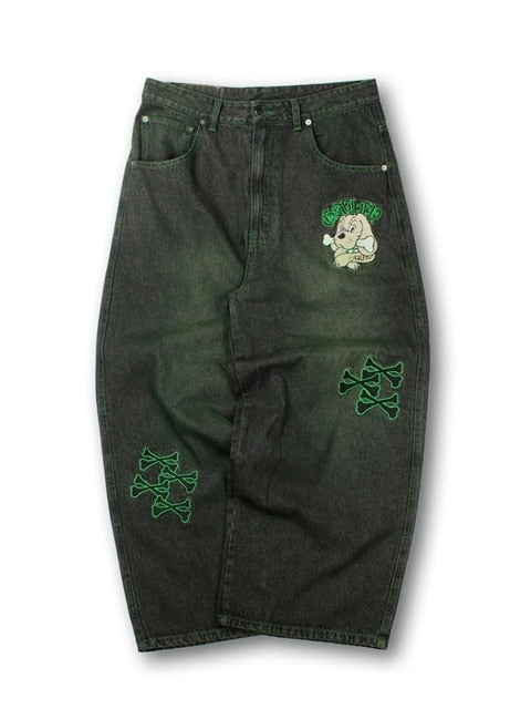 【GALFY】骨骨カラーデニムパンツ