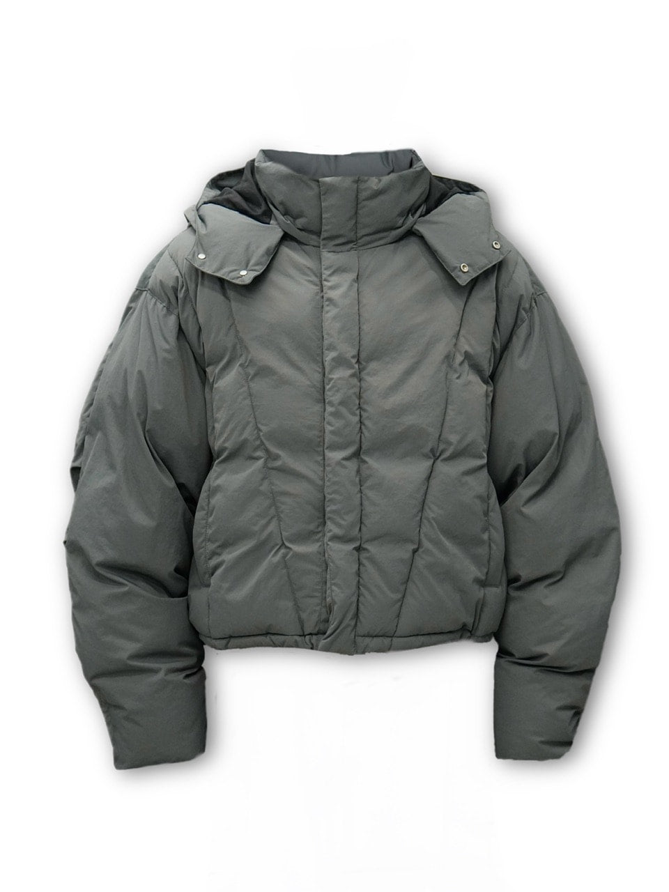 【CS】2way cropped puffer jacket (charcoal)