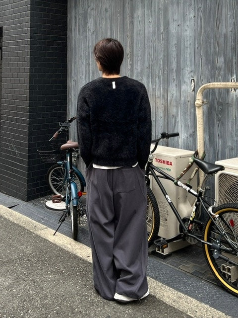 受注制【Chikashitsu +】curve stitch straight sweat pants (3color) / 【チカシツプラス】カーブスティッチストレートスウェットパンツ