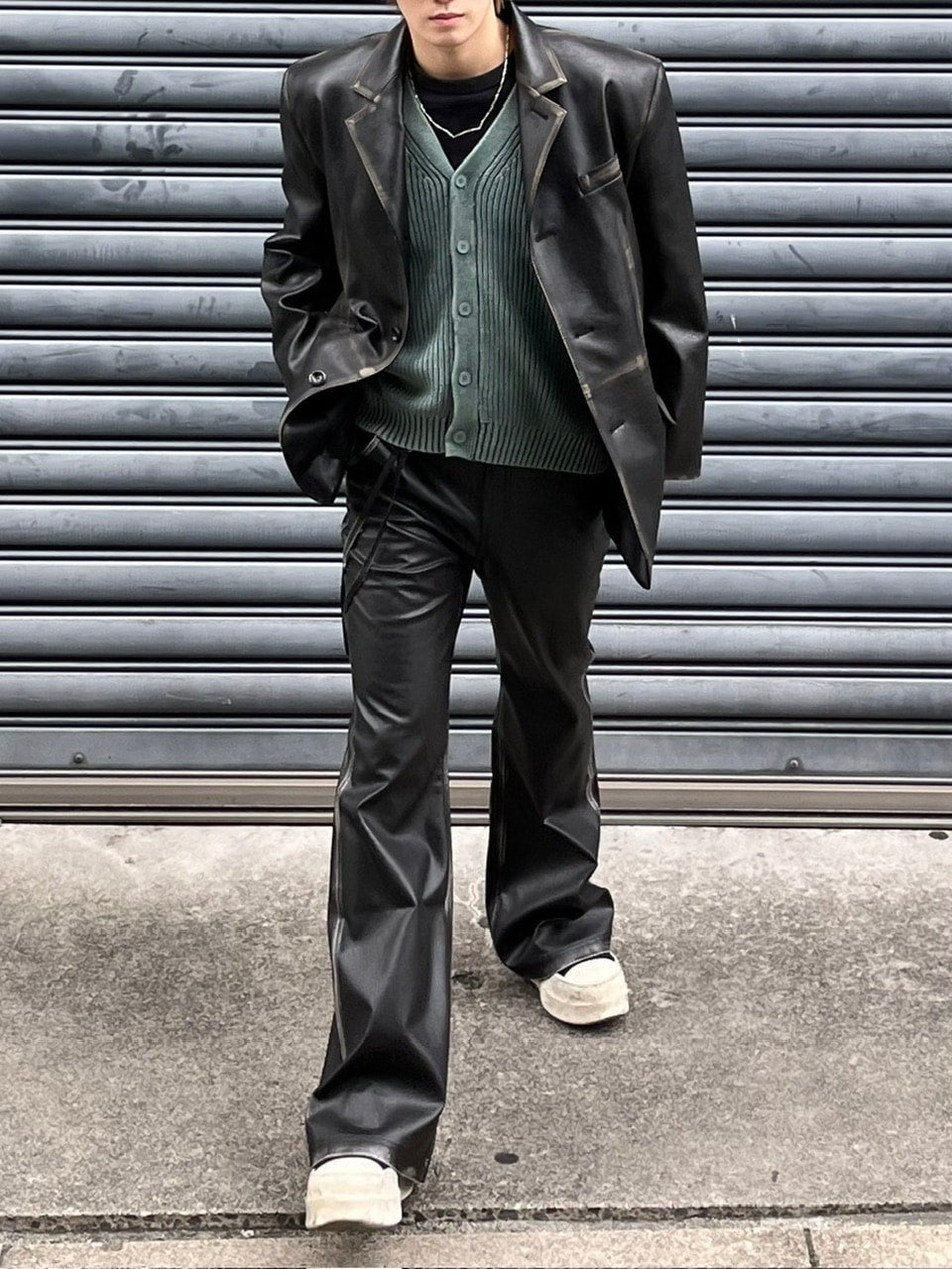 【Chikashitsu +】dirty wash cotton cardigan (3color) / 【チカシツプラス】ダーティウォッシングコットンクロップカーディガン