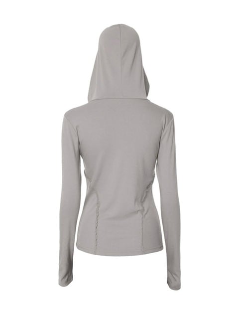 【FLAREUP】Button Up Lace Hoodie / 【フレアアップ】ボタンアップレースフードロングTシャツ