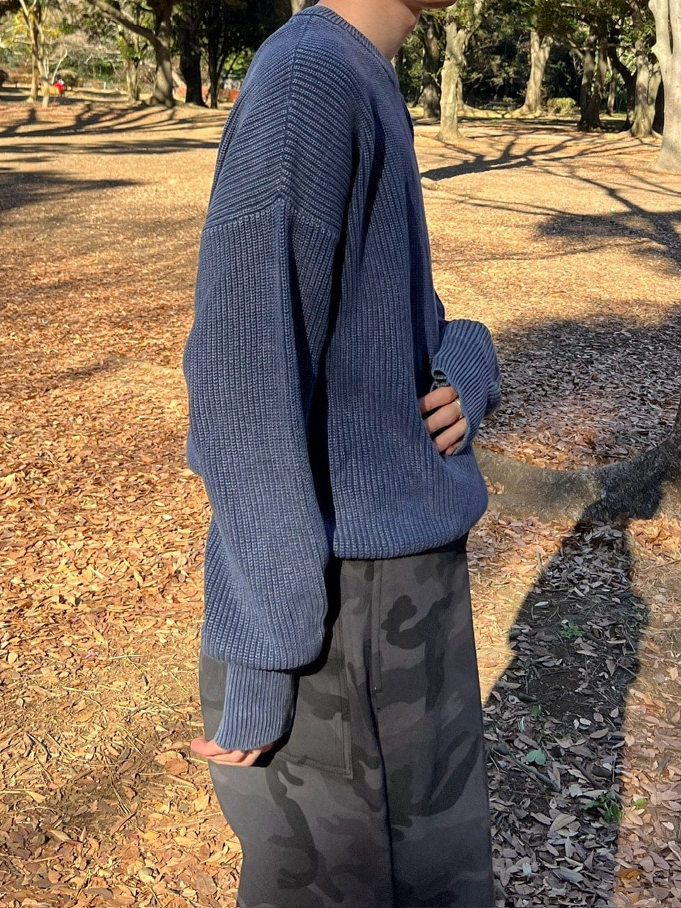 【Chikashitsu +】vintage wash damage knit (3color) / 【チカシツプラス】ビンテージウォッシュダメージ長袖ニット