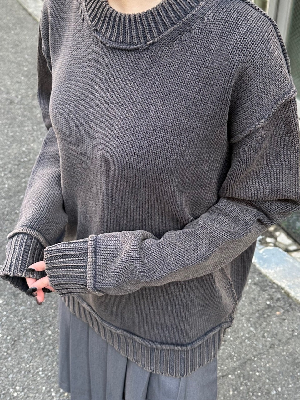 大阪店WEB限定【Chikashitsu +】pigment dyeing knit