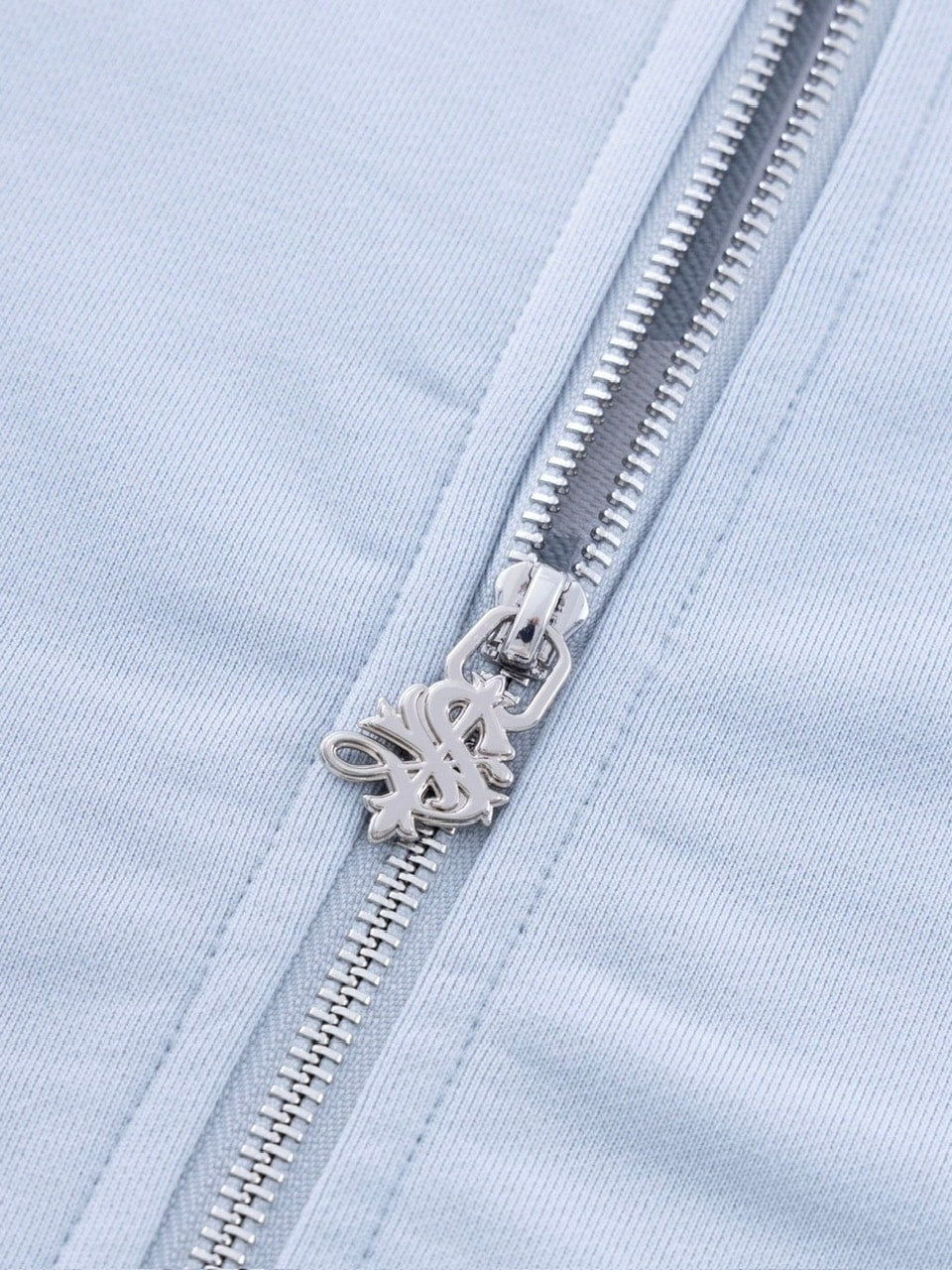 【SUPPLIER】2-Tone Rhinestone Cross Zip Hoodie