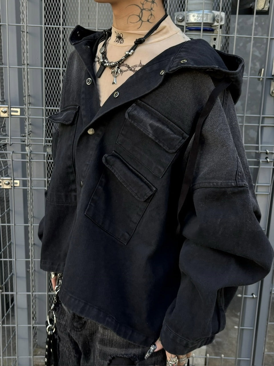 【DIG YOUR OWN GRAVE】PAILOT DENIM HOODIE