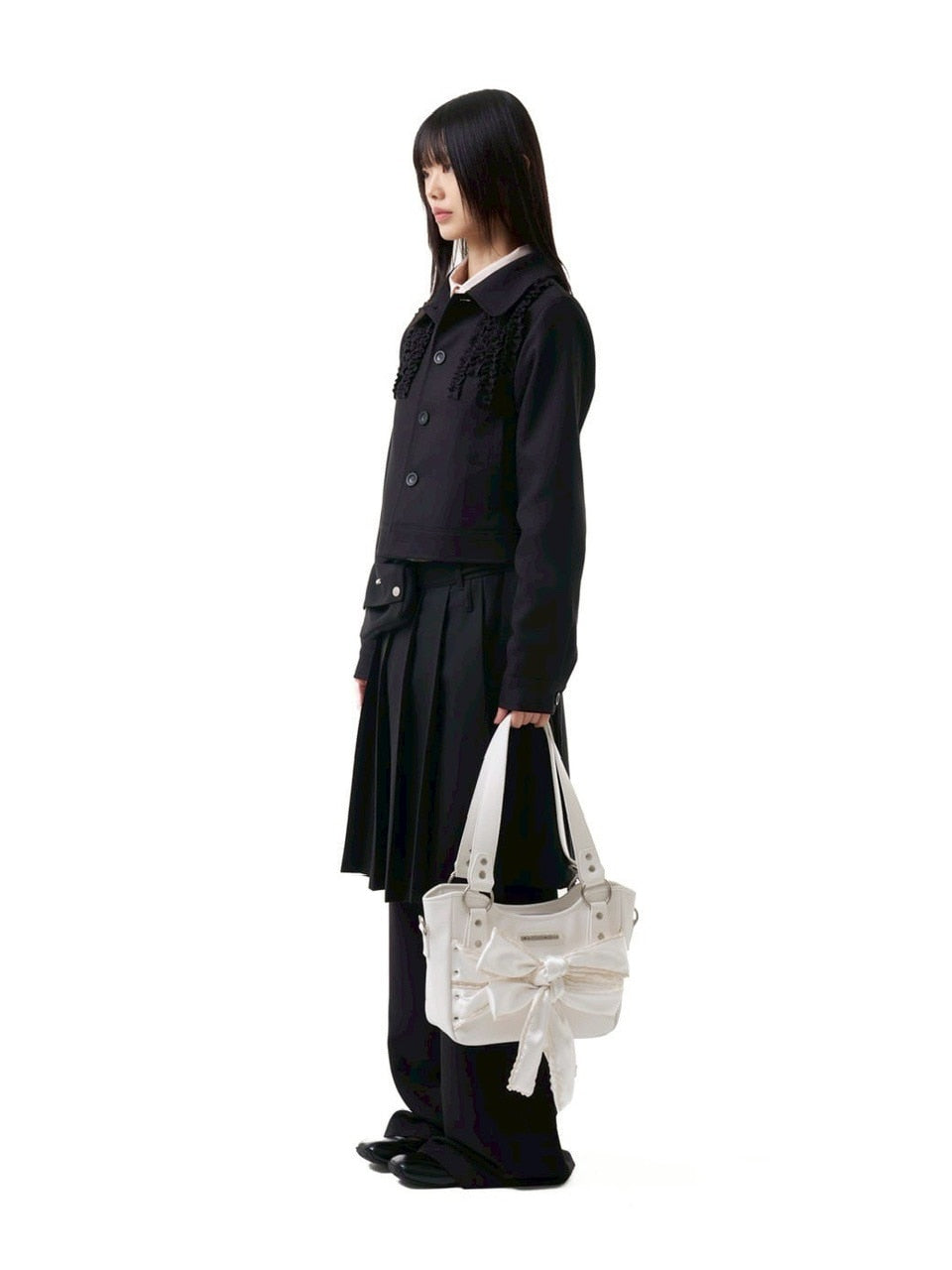 IUGAMAKARAS】Laced Ribbon Leather Shoulder Bag – PRESSING WEB SHOP