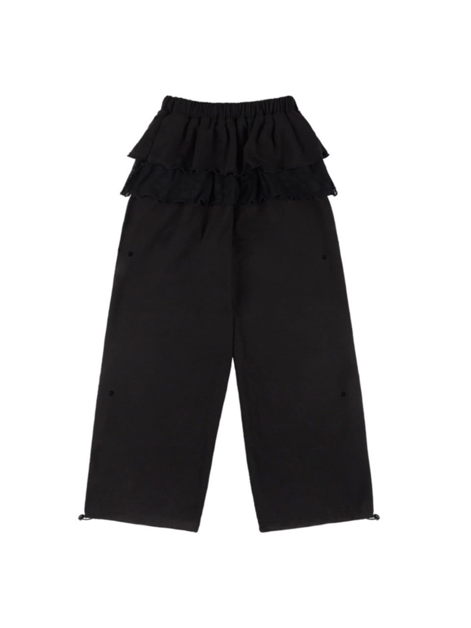 【FANCY CLUB】FRILL LACE BUTTON SWEATPANTS / 【ファンシークラブ】フリルレースレイヤードボタンスウェットパンツ