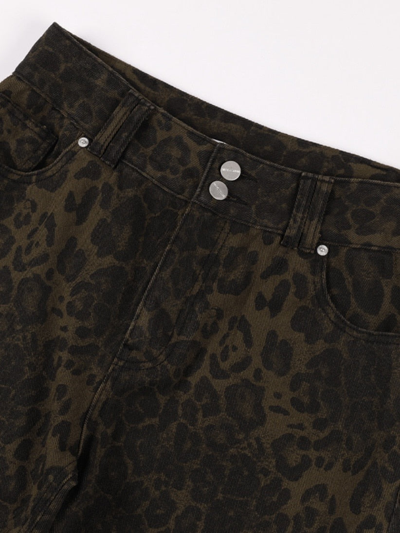 【FANCY CLUB】LEOPARD BOOTCUT PANTS