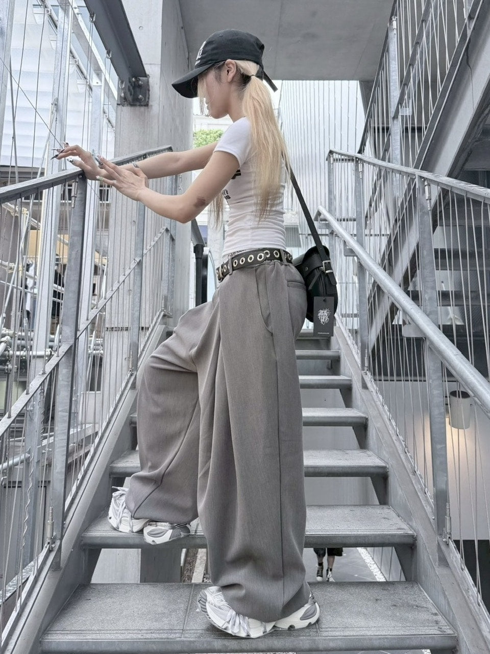 受注制【nmtc +】pin tuck wide slacks (2color)