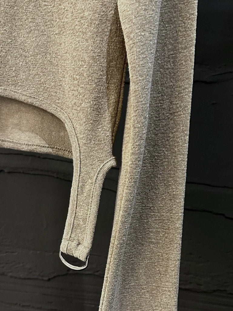 【GATELESS】DOUBLE RING CROPPED T-SHIRT