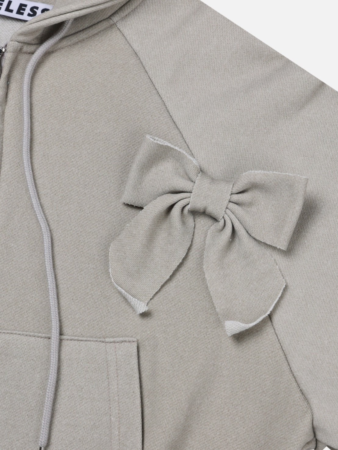 【GATELESS】RIBBON POP ZIPUP HOODIE