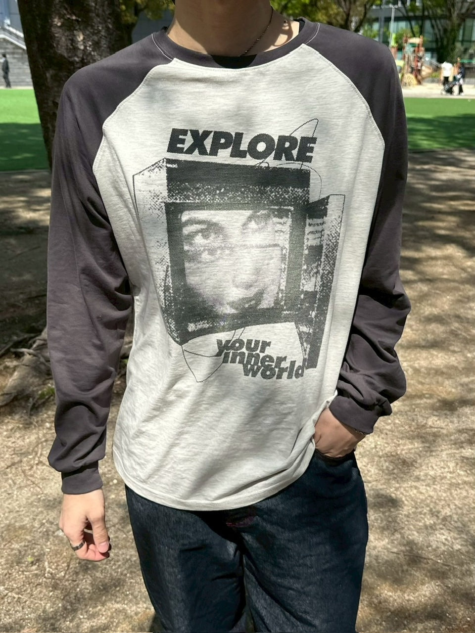 受注制【youll】explore raglan long sleeve tee