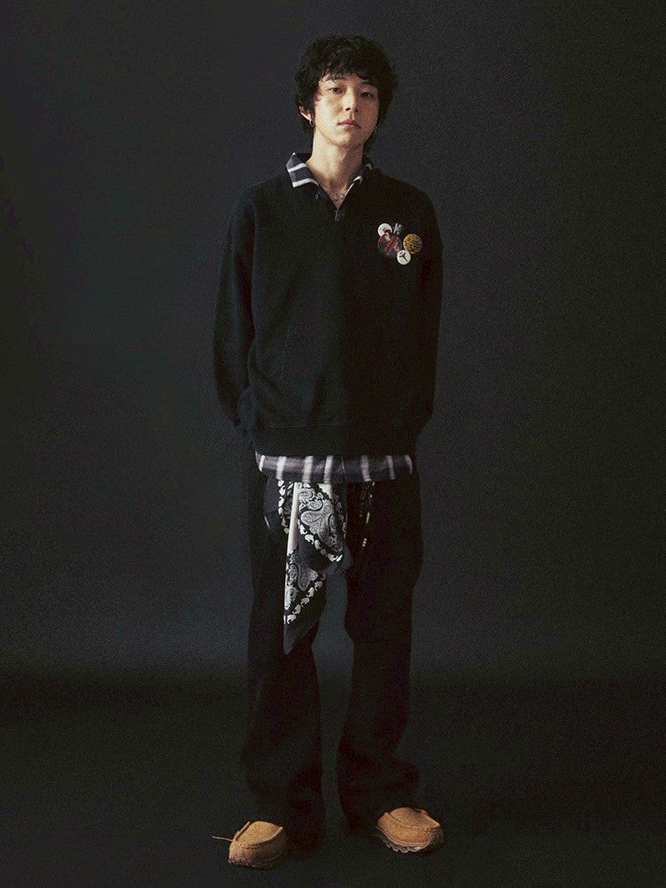 【Cord】Round Cut Vent Crew-neck