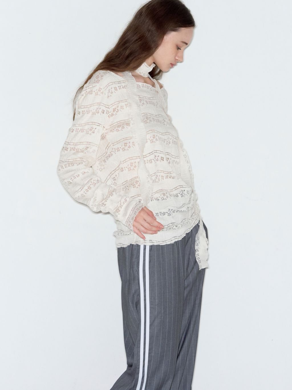 【ROCK CAKE】Pattern Punching Long sleeve