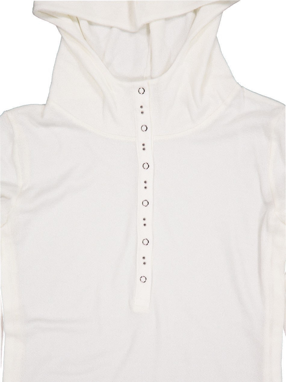 【SETUP‐EXE】RIVET BUTTON HOODIE TOP