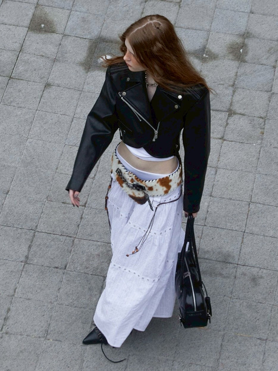 【NOT KNOWING】Tiered Eyelet Maxi Skirt / 【ノットノーイング】ティアードアイレットマキシスカート