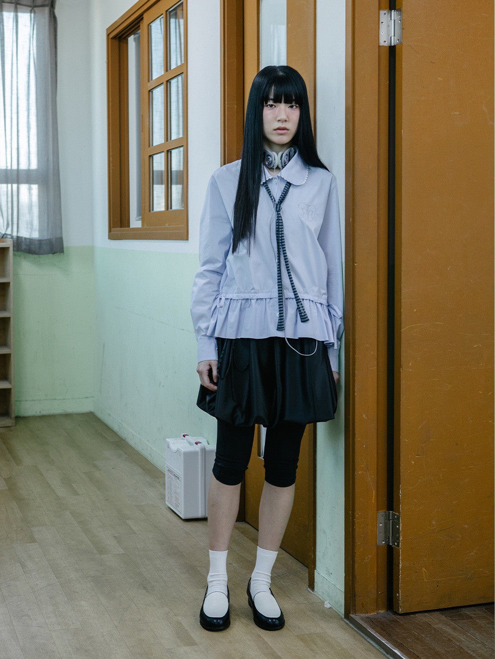 【TUOMIO】SATIN BALLOON SKIRT
