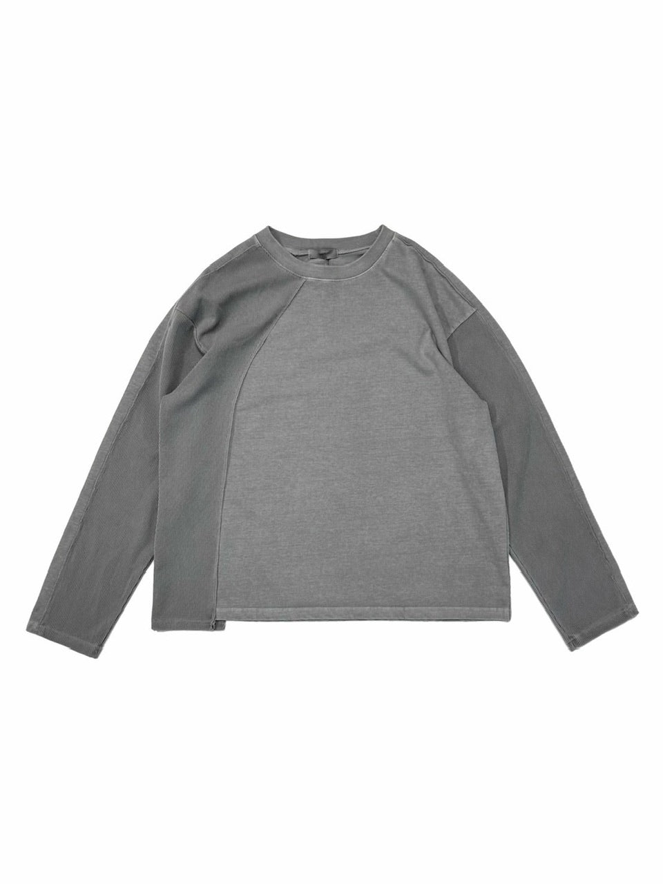 受注制【Chikashitsu +】switching waffle long sleeve (3color)