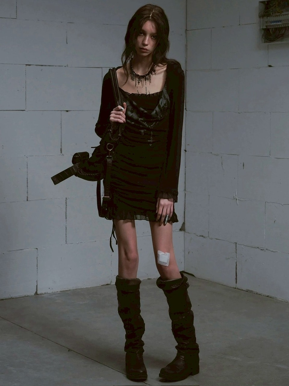 【Cest Nous】two-piece dress (3color) / 【セヌー】ツーピースレイヤードミニワンピース