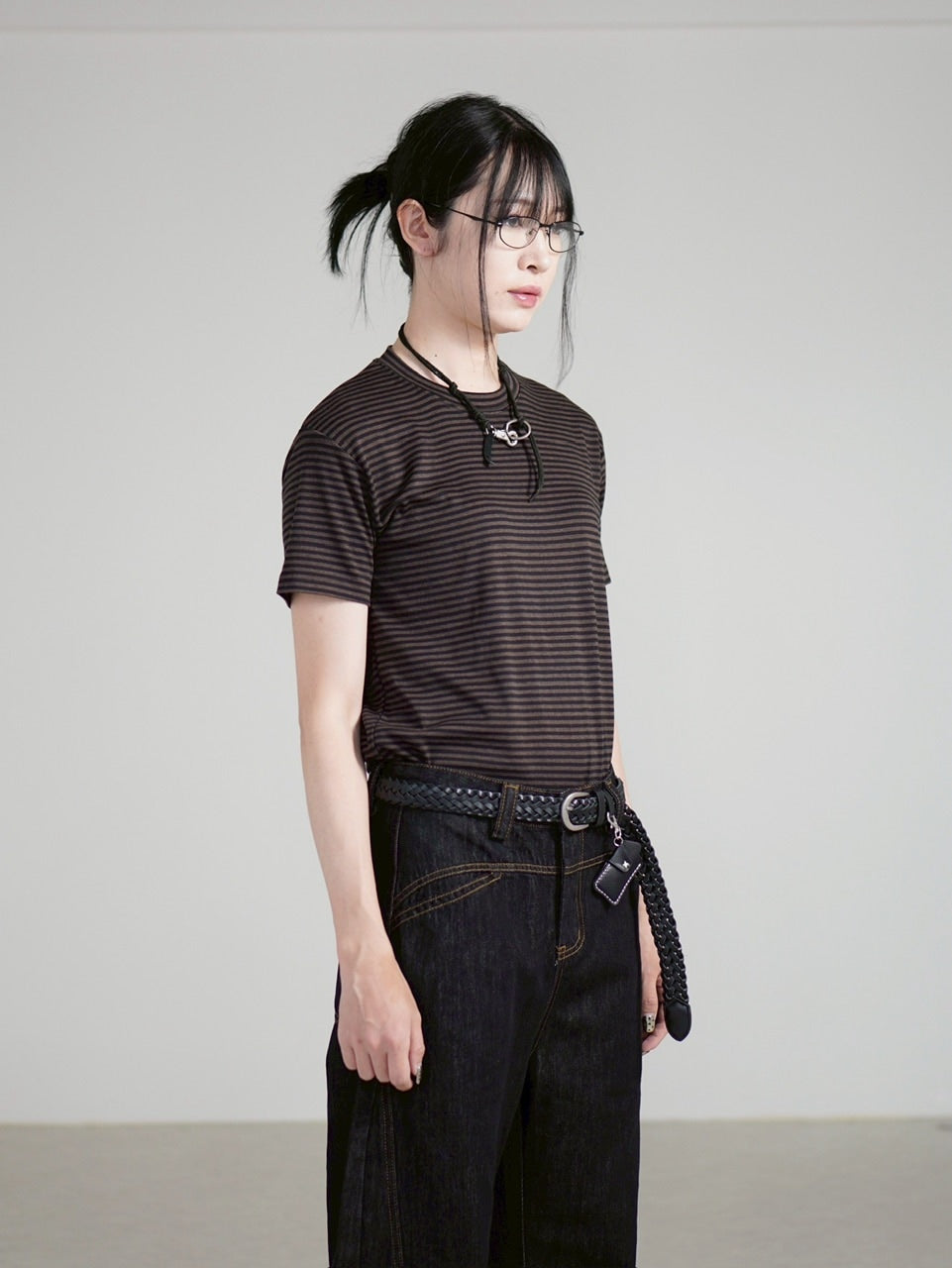 受注制【Chikashitsu +】tight fit border t-shirt (3color) / 【チカシツプラス】タイトフィットボーダー半袖Tシャツ