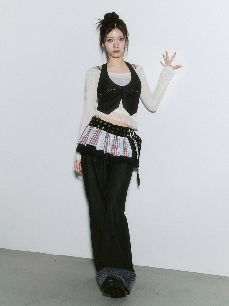 【CHERRYQUIRI】pleats layered belt / 【チェリーキュリー】プリーツレイヤードベルト