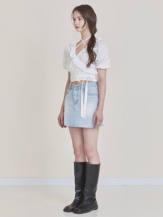 【NOTYOURROSE】Rosie wrap blouse
